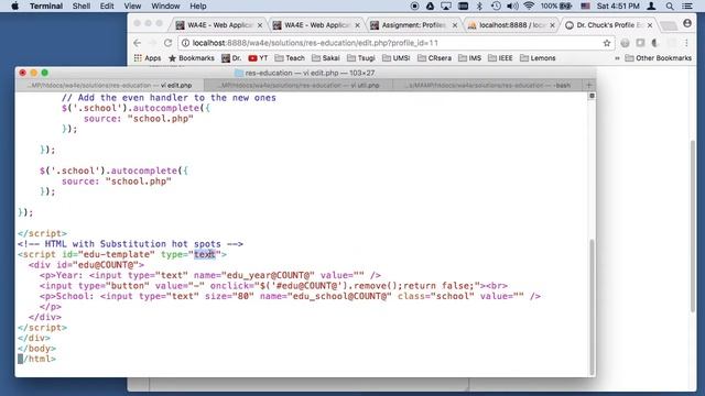 Code Walkthrough: Profiles, Positions, Education and JSON смотреть онлайн