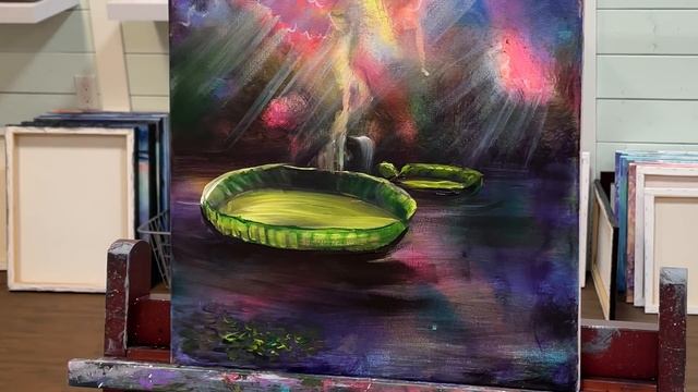 How To Paint “Frog On A Lilypad” acrylic painting tutorial смотреть онлайн