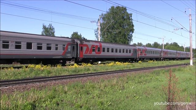 Электровоз ЭП2К-033 с поездом №98 Сыктывкар — Санкт-Петербург смотреть онлайн