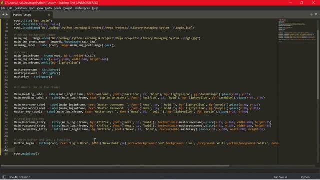 Professional Login Program in Python Tkinter - Frames, Entry Fields, Bg images etc. Covered - смотреть онлайн