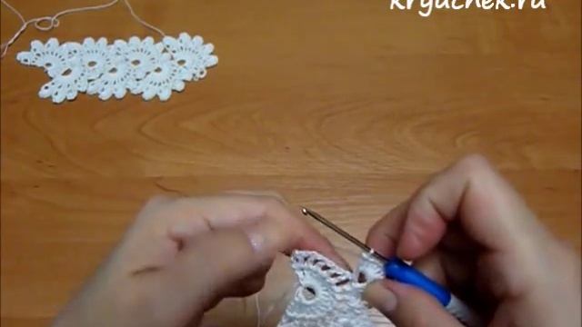 Ленточное кружево крючком. (Crochet. Tape lace.) смотреть онлайн