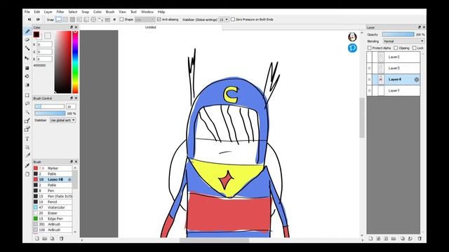 FireAlpaca Tutorial: The Lasso Fill Tool смотреть онлайн