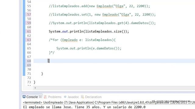 Curso Java. Programación genérica ArrayList II. Vídeo 162 смотреть онлайн