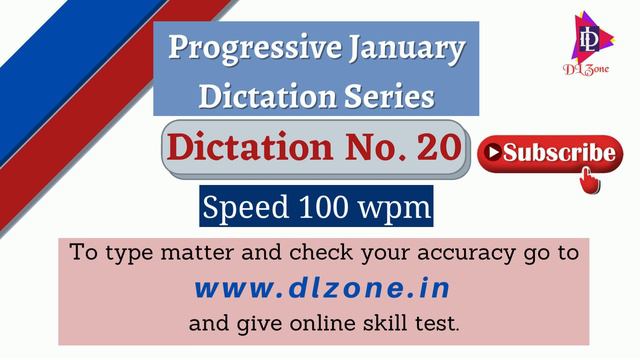 January Progressive Dictation No. 20 || 100 wpm - DL Zone смотреть онлайн