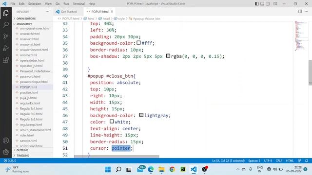 js popup window tutorial || create popup with javascript | смотреть онлайн