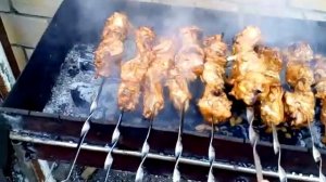 ИСПЫТАЛ МАНГАЛ!!!.(не очень).Делайте расстояние между шампурами больше!!!