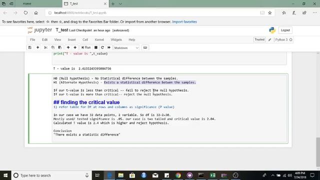T test | Example | Python смотреть онлайн