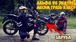 АЛЬФА VS ЭНДУРО |ЖЕСТОКОЕ ПАДЕНИЕ ЭНДУРИСТА!|