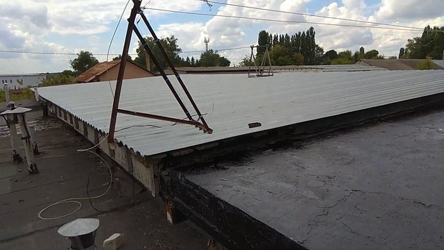 Ремонт кровли бокса с ремонтом стяжки