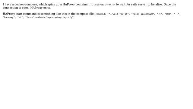Unix & Linux: Why HAProxy docker container always exits? смотреть онлайн