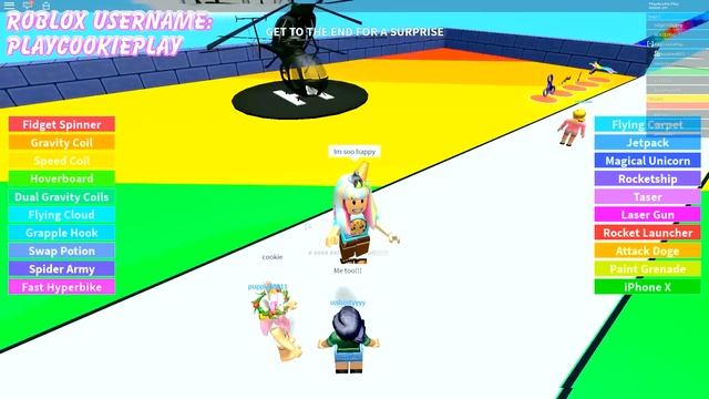 Jumping Into Rainbows ! Random Roblox Game Play with Cookie Swirl C смотреть онлайн