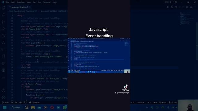 Event Handling JavaScript смотреть онлайн