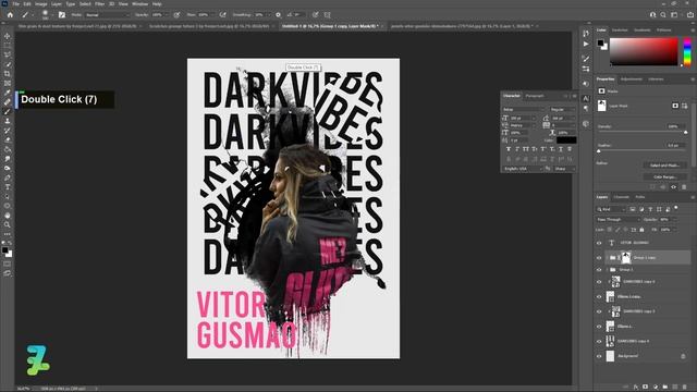 Event Poster Dark Vibes - Tutorial Photoshop CC 2021 смотреть онлайн