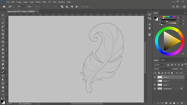 Работа с инструментом Pen Tool. Туториал смотреть онлайн