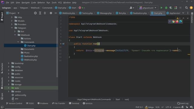 Telegram Bot Laravel смотреть онлайн