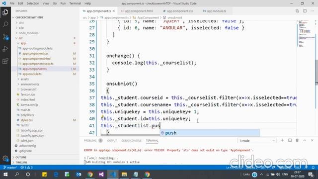 Handling Multiple Check boxes In Angular - PART 2 смотреть онлайн