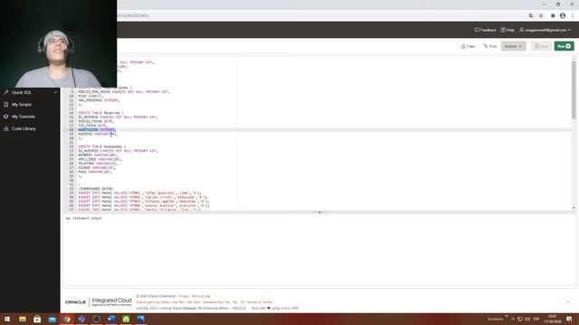 Restricciones y Relaciones en SQL - Oracle Live SQL смотреть онлайн