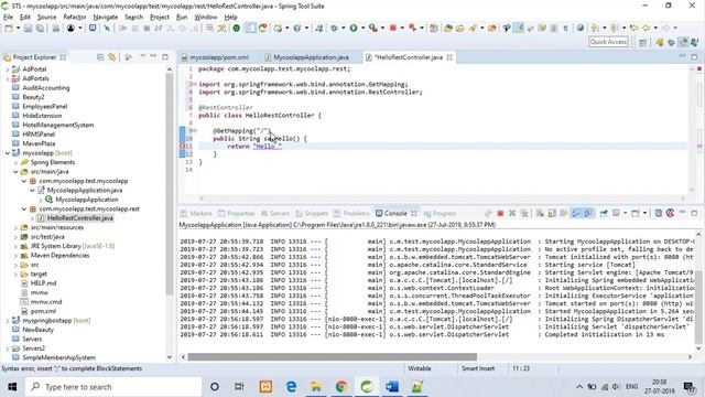 Spring Boot Hello World Example in Eclipse смотреть онлайн