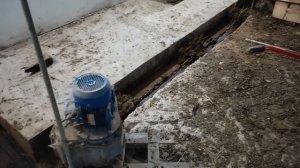 Запуск системы навозоудаления на ферме. Навозоуборщик в действии.