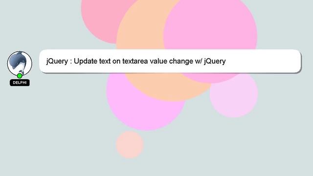 jQuery : Update text on textarea value change w/ jQuery смотреть онлайн