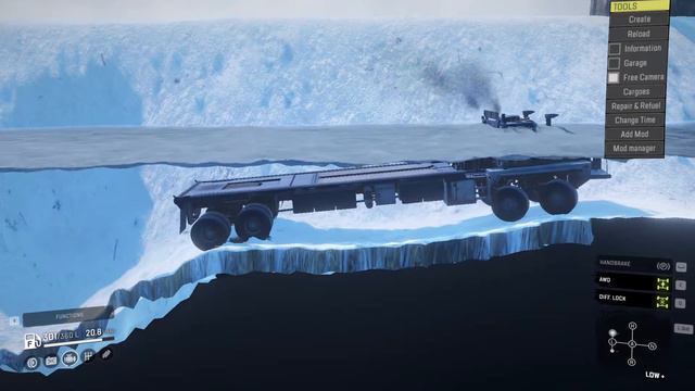SnowRunner WS Twinsteer water fording test смотреть онлайн
