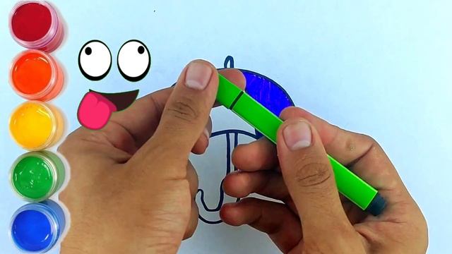 Drawing umbrella for children | Bolalar uchun soyabon rasm chizish | рисование Зонтик для детей смотреть онлайн