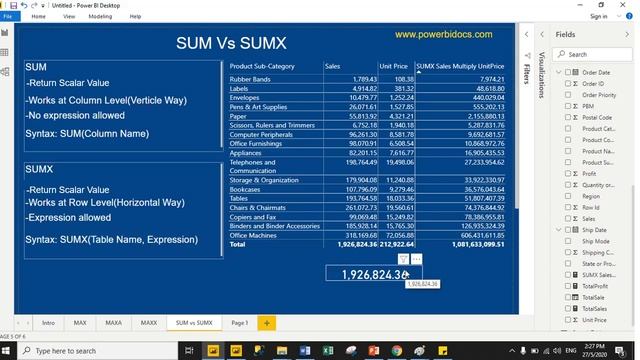 22 - SUM DAX function | SUMX DAX function | SUM Vs SUMX DAX functions in Power Bi смотреть онлайн