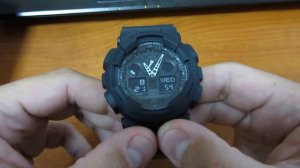 Casio G-SHOCK GA-100-1A1 видео-обзор и настройка