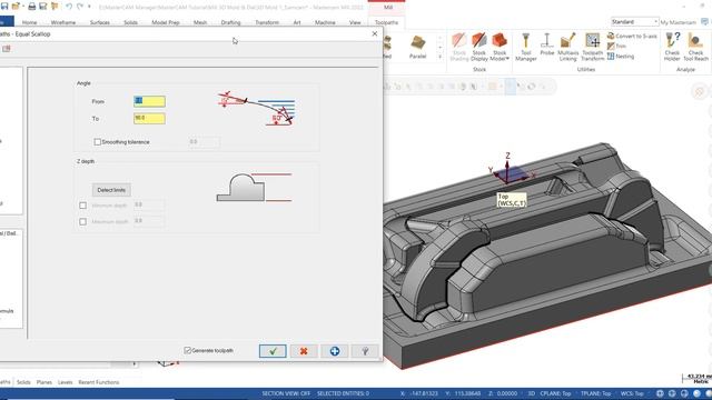 MasterCAM Tutorial #118 | 3D High Speed Area Rough, Equal Scallop & Hybrid Machining смотреть онлайн