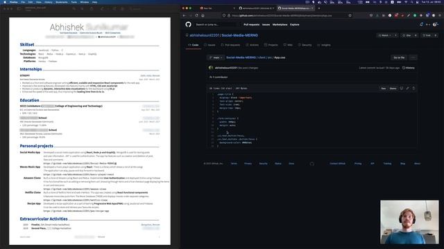 Junior React Resume & Portfolio Review - Abhishek смотреть онлайн