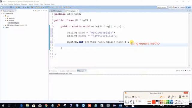 How to Compare Two Strings using equals() and == operator in Java смотреть онлайн