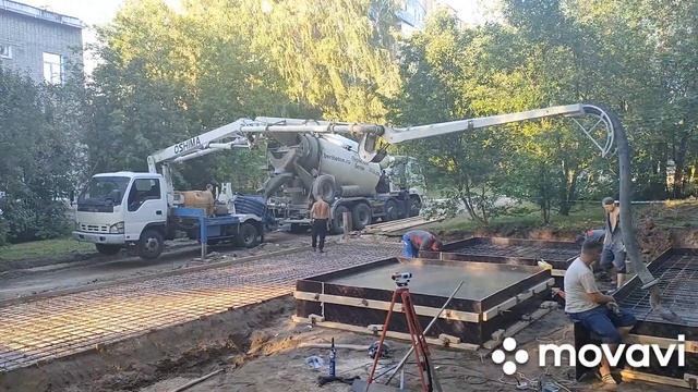 Поставка бетона для устройства фундаментов под кислородные станции в Пермской медсанчасти. смотреть онлайн