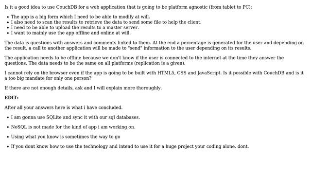 Software Engineering: Is it a good idea to use CouchDB? (3 Solutions!!) смотреть онлайн