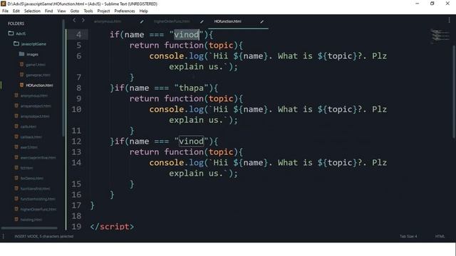 Higher Order Function in JavaScript in Hindi 2020 смотреть онлайн