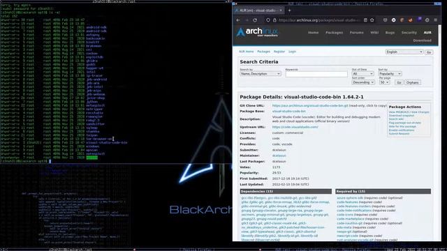 Installing Visual Studio Code on BlackArch Linux - Solving Errors - Getting Microsoft Extensions смотреть онлайн