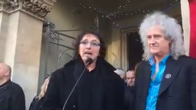 Tony Iommi & Brian May Unveiling A Plaque For Cozy