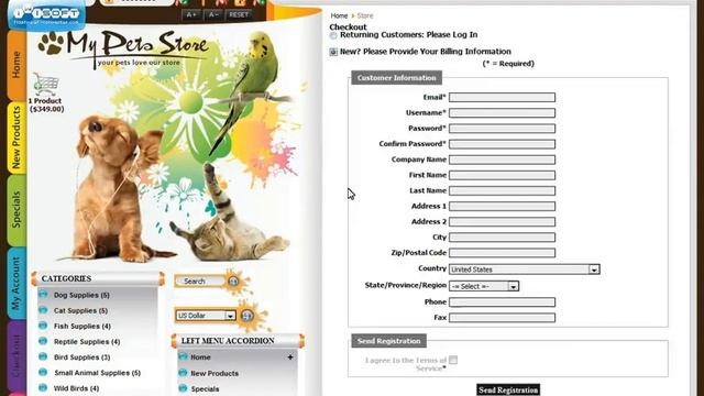 Pet Catalog - VirtueMart Template