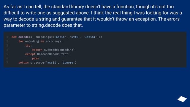 Is there a Python library function which attempts to guess the character-encoding of some bytes? смотреть онлайн