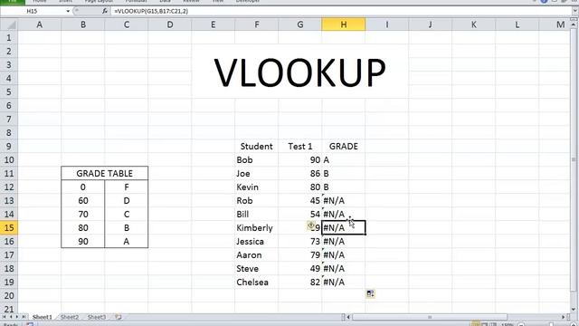 VLOOKUP Excel 2010 (Simple) смотреть онлайн