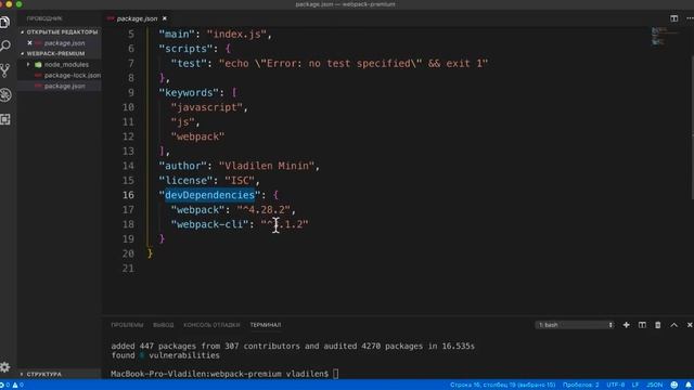 Урок 1. Webpack 4+. Настройка и установка Webpack смотреть онлайн