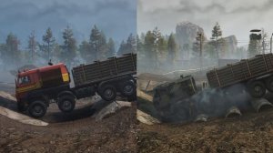 SnowRunner Azov 64131 против Azov 5319