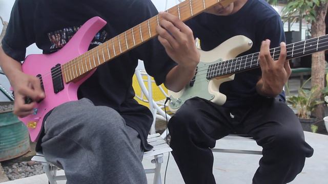 Kessoku Band - あのバンド (Ano Bando) Bocchi the rock street performance version bass & guitar cover смотреть онлайн
