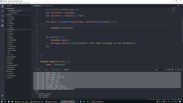 Discord.js Bot Development - Fortnite Tracker - Episode 19 смотреть онлайн