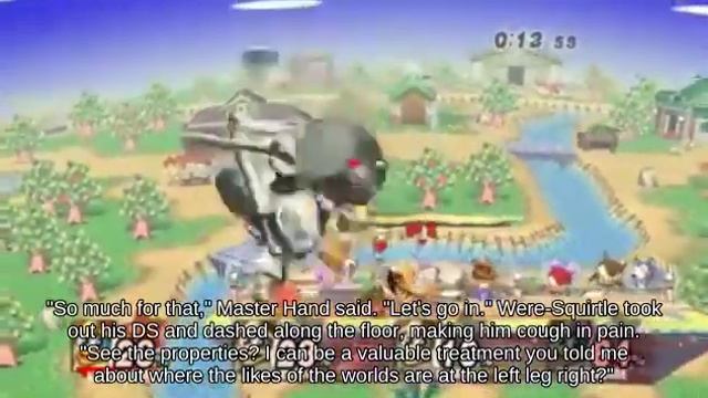 Tether Recovery Villager on Luigi's Mansion below Gimp Peach's Castle N64 смотреть онлайн