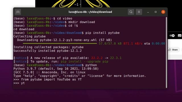 How to download YouTube video with python, 30 sec of coding смотреть онлайн