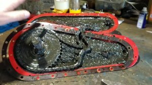 Редуктор мотокультиватора после семи сезонов эксплуатации с дополнительными фрезами.