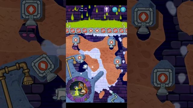 Прохождение игры "Крокодильчик Свомпи 2", уровень 49 "Таяние", все утки и сокровища смотреть онлайн