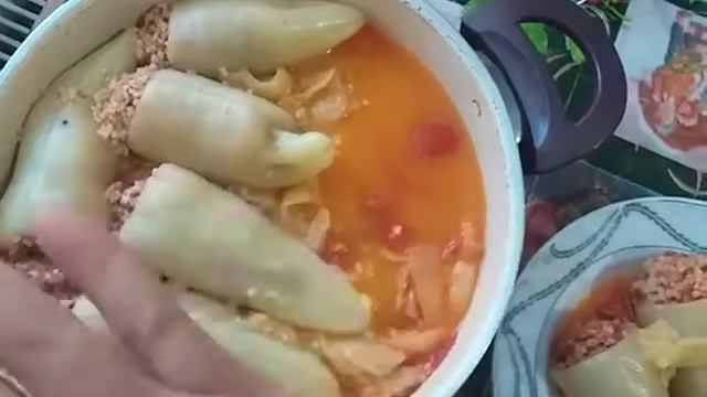 ПЕРЦЫ ФАРШИРОВАННЫЕ МЯСНЫМ ФАРШЕМ И РИСОВОЙ СЕЧКОЙ!ВСЕМ ДОБРОГО ВЕЧЕРА !
