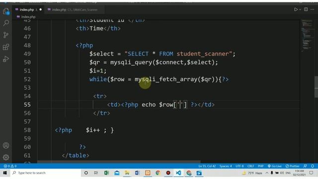 QR CODE READ DATA WITH fetch from database | part: 8 | QR code read and insert data fetch php mysql смотреть онлайн