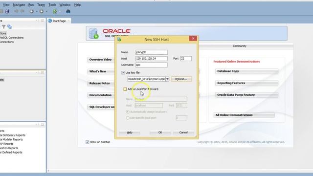 SQL Developer 4.1-- uploading SSH key смотреть онлайн